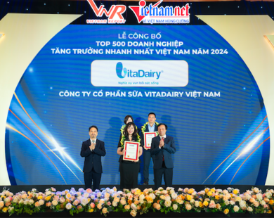 Vitadairy là công ty sữa duy nhất vào top 10 doanh nghiệp tăng trưởng nhanh nhất việt nam 2024